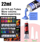 koseibal Acrylic Art Set with 18 Acrylic Paints, 8 Brushes, 4 Stretched Canvas, 1Wooden Easel, Etc, Premium Painting Supplies Kit for Students, Artists Kids, Adults, and Beginner. by TinyTreasures Baby Boutique