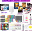 iBayam Gifts for Kids Teens Girls Women, 195-Pack Arts and Crafts Supplies for Adults Kids, Art Kits Paint Set for Acrylic Oil Watercolor Canvas Ceramic Rock Eggs Egg Tempera, Easter Basket Stuffers by TinyTreasures Baby Boutique