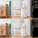 BABELIO 36" Extra Tall Dog Gate, 26-40" Wide Auto Close Baby Gate, Pressure Mounted Metal Pet, Easy Install No Drilling, No Tools Required, With Wall Protectors and Extension Kits, White by TinyTreasures Baby Boutique