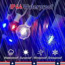 25Ft Independence Day LED String Lights, Waterproof Patio Light with 25 G40 LED Clear/Red/Blue Bulbs, Connectable Hanging Independence Day String Lights for Indoor Outdoor Garden Backyard Porch by GreenHaven Gardens