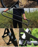 Heavy Duty Pitch Fork 46“ Steel Long Handle, Garden Broad Fork Loosening Soil & Breaks up Dirt, Garden Tool Claw Weeder Strengthening 5 Tines by GreenHaven Gardens