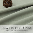 Small Short Blackout Curtains 54 Inch Length for Bedroom 2 Panels Back Tab Pleated Light Sage Green Room Darkening Insulated Thermal Drapes Window Treatment Curtain Panels for Living Room Boho Decor by CozyNest Decor