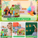 Goody King Dinosaur Volcano Magnetic Block World |100PCS Dinosaur Magnetic Block Cubes,STEM Montessori Sensory Toys for Toddlers Kids Boys Girls Ages 3-5 6-8 Christmas Birthday Gifts by TinyTreasures Baby Boutique