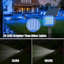 Solar Spot Lights Outdoor, Blue Solar Lights Outdoor Waterproof IP65, Adjustable Panel Solar Landscape Spotlights for Tree Yard Halloween Christmas Landscape Decor, 6 Pack by GreenHaven Gardens