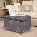 Joveco 24" Rectangular Ottoman with Storage for Living Room, Upholstered Storage Bench Foot Stool and Seat with Lift Off Lid, Coffee Table Footrest for Bedroom by CozyNest Decor