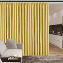Room Divider Curtains Screen Partitions, Linen Look 100% Blackout Drapery 84 Inches Long, 120" Wide Pinch Pleated Window Drapes, Privacy Protecting, Light Blocking, (1 PC, Yellow) by CozyNest Decor