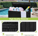 Greesum 120 Gallon Deck Box, Resin Outdoor Storage Container for Patio Furniture, Garden Tools, Pool Accessories, Weatherproof, Lockable, Black by GreenHaven Gardens