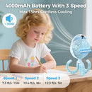 2025 Upgarded 4000mAh Misting Baby Stroller Fan, Rechargeable Battery Operated,Max 15Hrs Cooling,50ml Portable Water Sprayer Misting Fan with Flexible Tripod Clip on Car Seat Crib Treadmill Bunk Bed by TinyTreasures Baby Boutique