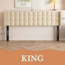 VECELO Headboard King Size, Linen Upholstered Headboards Only with Nailhead Trim Wingback, Square Stitched Design, Adjustable Height from 40" to 49.8", Oatmeal by CozyNest Decor