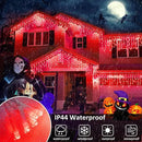 Christmas Icicle Lights Outdoor, 66Ft 640 LED Icicle Lights for Outside with 8 Modes Timers, Waterproof Plug in String Light for House Yard Eave Patio Wedding Party Holiday Decorations, Red by GreenHaven Gardens