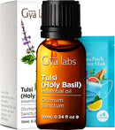 Gya Labs Holy Basil (Tulsi) Essential Oil - 0.34 Fl Oz - 100% Pure Natural Holy Basil Oil for Diffuser & Candle Making Scent by CozyNest Decor