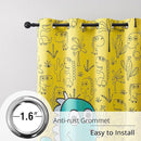 Dinosaur Blackout Curtains for Kids Room - 2 Panels, Each W52×L84, 100% Blackout, Thermal Insulated, Noise Reducing, Perfect for Kids Room and Nersury by TinyTreasures Baby Boutique