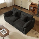 JACH Sectional Couches for Living Room, Cloud Sectional Couch with Deep Seat, Down Filled Modular Sofa, Covers Removeable & Washable, Love Seat Sofas Furniture for Living Room, Black by CozyNest Decor