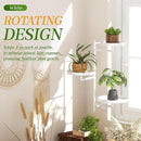 WIndow Rotating Plant Stand Shelf Indoor Black Metal Floating Shelves 3-Tier Wall Mount Plant Holders for Living Room Wall Planter Modern Home Decor for Gardening by GreenHaven Gardens