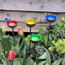HLMOptimo 2 Packs/4 Packs Bee Watering Stations, Bee Cups for Garden, Bee Butterfly Water Station Bee Waterer, Metal Garden Stakes for Outdoor Garden Courtyard Decor (Yellow Blue Red and Green) by GreenHaven Gardens
