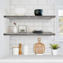 Sorbus Floating Shelves for Wall - 35 Inch Long Bathroom Shelves, Wall Decor for Bedroom, Kitchen, Living Room & Book Storage - Mounted Floating Shelf with Invisible Brackets (Gray, 2 Pack) by CozyNest Decor
