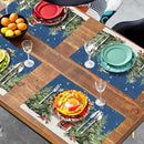 Blue Snowman Christmas Placemats Set of 4 Xmas Tree Cardinal Snowflakes Linen Table Mats Seasonal Winter Holiday Place Mats Washable Placemat for Party Kitchen Dining Outdoor Indoor Decor by CozyNest Decor