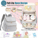 Weitars Diaper Bag Backpack Large Baby Diaper Bag with Changing Pad Travel Diaper Backpack,Baby Bag for Boys Girls,Stroller Straps,5 Insulated Pockets (Gray) by TinyTreasures Baby Boutique