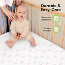 KeaBabies 2-Pack Organic Crib Sheets for Boys, Girls - 52x28 Fitted Crib Mattress Sheet Neutral, Breathable Jersey Cotton Cover for Baby Bed, Toddler Mattress, Soft & Cute Prints (Dreamland) by TinyTreasures Baby Boutique