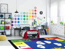 Genki - Kids Rugs for Playroom - ABC Learning Area Rug for Play Room, Classroom, Kindergarten, and Preschool - Kid Alphabet Educational Carpet for Childrens and Toddler Mat - Non Slip | 3'3"x4'11" by TinyTreasures Baby Boutique