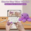 Utook Crochet Kit for Beginners, 6-Pack Crochet Animal Kit,Crochet Kits for Beginners Adults and Children, with Instructional Videos and Paper tutorials, Handmade Crafts, Holiday Gifts (Octopus) by TinyTreasures Baby Boutique