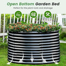 Land Guard 4×4×3ft Galvanized Raised Garden Bed Kit, Round Galvanized Planter Raised Garden Boxes Outdoor, Large Metal Raised Garden Beds for Vegetables, Grey by CozyNest Decor