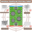 jumpfly Trampoline Football Game Accessories, Toss Throwing Target Net Fits 8 FT/10 FT/12 FT/14 FT Recreational Trampolines with Two Footballs - Trampoline Indoor Outdoor Party Games for Kids by TinyTreasures Baby Boutique
