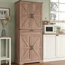 72'' Kitchen Storage Pantry Cabinet, Tall Storage Cabinet with 8 Door Shelves, 2 Cabinets and 1 Drawer, Freestanding Cupboard for Kitchen, Dining Room, Bathroom, Laundry, Living Room, Espresso by CozyNest Decor