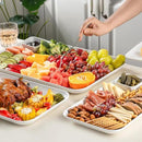 DELLING Serving Platter, 18/16/14inch Large Serving Tray, Serving Platters for Snacks, Fruit, Turkey, Dessert, Serving Trays for Entertaining at Parties and Weddings, Microwave Dishwasher Oven Safe by CozyNest Decor