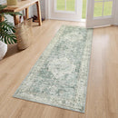 LIVEBOX Washable Rug 2x4 Kitchen Mats for Floor Entryway, Non Slip Front Door Mat for Bathroom Hallway, Boho Low-Pile Small Carpet Farmhouse Indoor Runner Rugs for Bath, Sage Green by TinyTreasures Baby Boutique