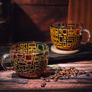 Renaissance Stained Glass Coffee Cup Mug Set Of 2 By Festive Colorful Coffee Cups St by The Wine Savant