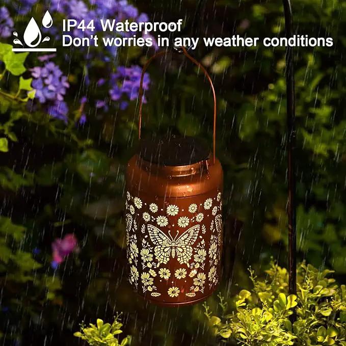 2 Pack Butterfly Solar Lanterns Outdoor Waterproof - Hanging Butterflies Solar Lights Garden Decor, Birthday Gifts for Women, Mom, Mothers Day Gifts, Outdoor Decor for Patio, Yard, photo 6 of 8