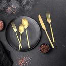 Gold 20 Piece Stainless Steel Silverware Set, Handle Flatware, Modern Mirror Finish Cutlery Set, Service for 4, Dishwasher Safe by CozyNest Decor