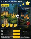 Neporal Garden Solar Lights Outdoor Waterproof IP65 4 Pack, 7-Stems Dusk to Dawn Golden Solar Flowers, Bigger Solar Panel for Garden,Yard, Patio Outdoor Decorative by GreenHaven Gardens