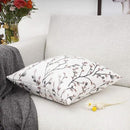YOUR SMILE Classical Embroidery Jacquard Pink Leaf Pattern Square Decorative Throw Pillow Case Cushion Cover 18x18 inch by CozyNest Decor