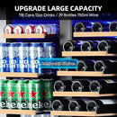 Wine and Beverage Refrigerator 30 Inch, Beverage Fridge Dual Zone with Upgraded Cooling, Wine Beverage Cooler Built-in or Freestanding, 30 Bottles and 110 Cans Large Capacity by CozyNest Decor