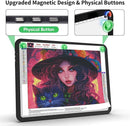 Zocelight Rechargeable A3 Tracing Light Box with Padded Case,Diamond Art Light Board with 4 Magnets,Wireless Light Pad for Diamond Painting,Ultra Bright Light Table for Drawing, Sketching(Black) by TinyTreasures Baby Boutique