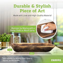 Wooden Dough Bowl for Decor - 17¾ in Long Hand Carved Paulownia, Large Rustic Decorative Bowl for Home Table Centerpiece, Keys, Entryway Table, Catchall Tray & Wooden Dining Room Centerpiece by CozyNest Decor