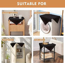 sancua 2 Pack Small Square Tablecloth 24 x 24 Inch Black, Stain and Wrinkle Resistant Washable Polyester Table Cloth Decorative Solid Fabric Table Cover for Nightstand End Bedside Tables by CozyNest Decor