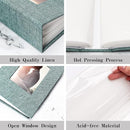 Vienrose Photo Album 4x6 100 Pages Photos Linen Cover Picture Book with Front Window for Baby Wedding Children by TinyTreasures Baby Boutique