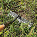 Gardenia Iron Weeding Rake, Iron Rake 2.0 for Gardening and Weeding, Detachable Double-Edged Blade Design Carbon Steel Heavy-Duty Weed Rakes,Hand Weed Puller Tools for Lawn Yard Garden Farm (6 teeths) by GreenHaven Gardens