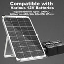 SOLPERK 30W Solar Battery Charger Solar Battery Maintainer + Upgrade 10A MPPT Charge Controller + Adjustable Mount Bracket for Car RV Boat Motorcycle，12V Waterproof Solar Panel Kit Trickle Charging by CozyNest Decor