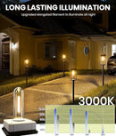 Bright Solar Pathway Lights Outdoor, 6 Pack IP65 Waterproof Solar Garden Lights for Outside Lighting, Yard Path Lawn Walkway Driveway Landscape (Warm White) by CozyNest Decor