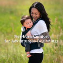 Beco Gemini Baby Carrier from Newborn to Toddler - Certified Ergonomic Newborn Baby Carrier for Infants and Children of 7-35 lbs - M Shape, Adjustable Seat, Breathable 3D Mesh (Cool Navy) by TinyTreasures Baby Boutique