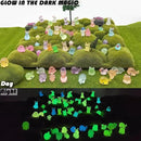 Mini Resin Animals Figures to Hide 100Packs Luminous Tiny ducks Dinosaurs Miniature Figurines Glow in The Dark for Fairy Garden Dollhouse Micro Landscape Aquarium Potted Party Favor Decor (100) by GreenHaven Gardens