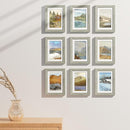 Vittanly 5x7 Picture Frames Set of 9, Shatter Resistant Plexiglass, Display 4x6 Pictures with Mat or 5x7 without Mat, Photo Frames for Wall or Tabletop, Engineered Wood, Grey by CozyNest Decor