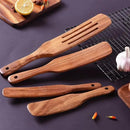 Wooden Spoons for Cooking,GUDAMAYE 10 PCS Wooden Kitchen Utensils Set,Wooden Cooking Utensils For Non-stick Pan,Teak Wood Utensils Set,Spurtles Kitchen Tools As Seen On Tv by CozyNest Decor