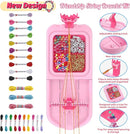 Friendship Bracelet Making Kit, Arts and Crafts Loom Bracelet Maker for Kids, Jewelry String Making supplies with 3 Thread Styles & 6 Bead Types, Christmas Birthday Gifts for Girls Ages 6 7 8 9 10+ by TinyTreasures Baby Boutique