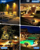 Fabrito Solar Spot Lights Outdoor 136 LEDs, Large Area Lighting Solar Lights Outdoor, 4 Pack IP65 Waterproof Landscape Spotlights Auto On/Off for Yard, Garden, Pathway, Plants,Tree (Warm White) by GreenHaven Gardens