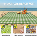 TigeJoy Extra Large Picnic Blanket Waterproof Foldable 60''x80'', Outdoor Picnic Mat Beach Blanket Sandproof for Park, Grass, Travel, Hiking, Camping Essentials, Gingham Picnic Blanket by TinyTreasures Baby Boutique